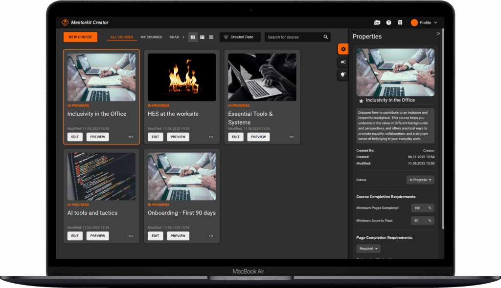 MentorKit Course Creator is a powerful yet easy-to-use course creation software that lets you develop engaging online courses without any coding.