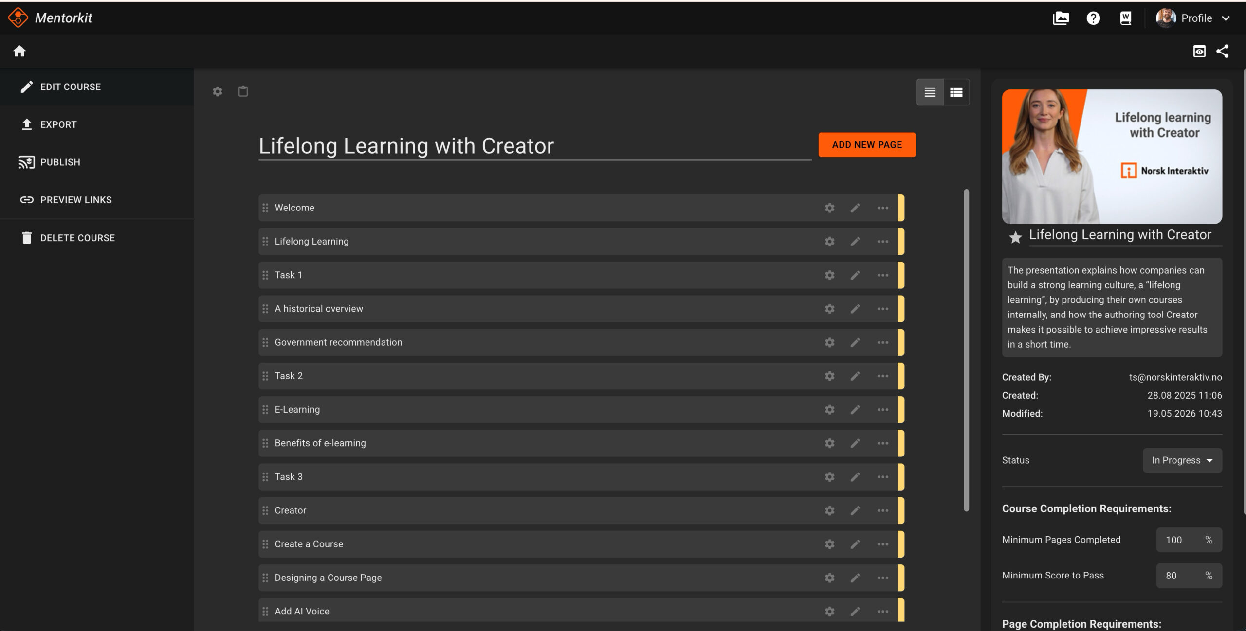 MentorKit Course Creator Modules